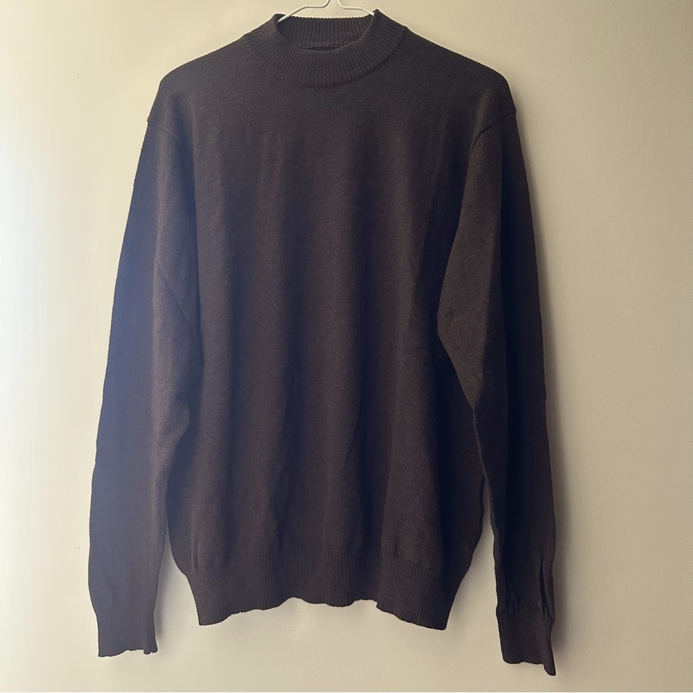 Vintage Extrafine Merino Chocolate Brown Sweater